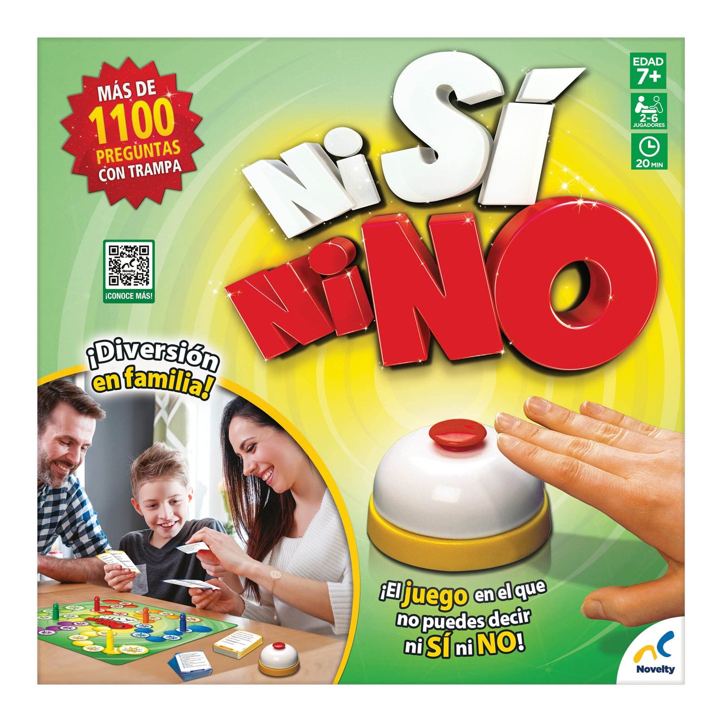 Juego de Mesa Novelty Corp Ni Si Ni No 2-4 Jugadores Tradicionales 8+ Años