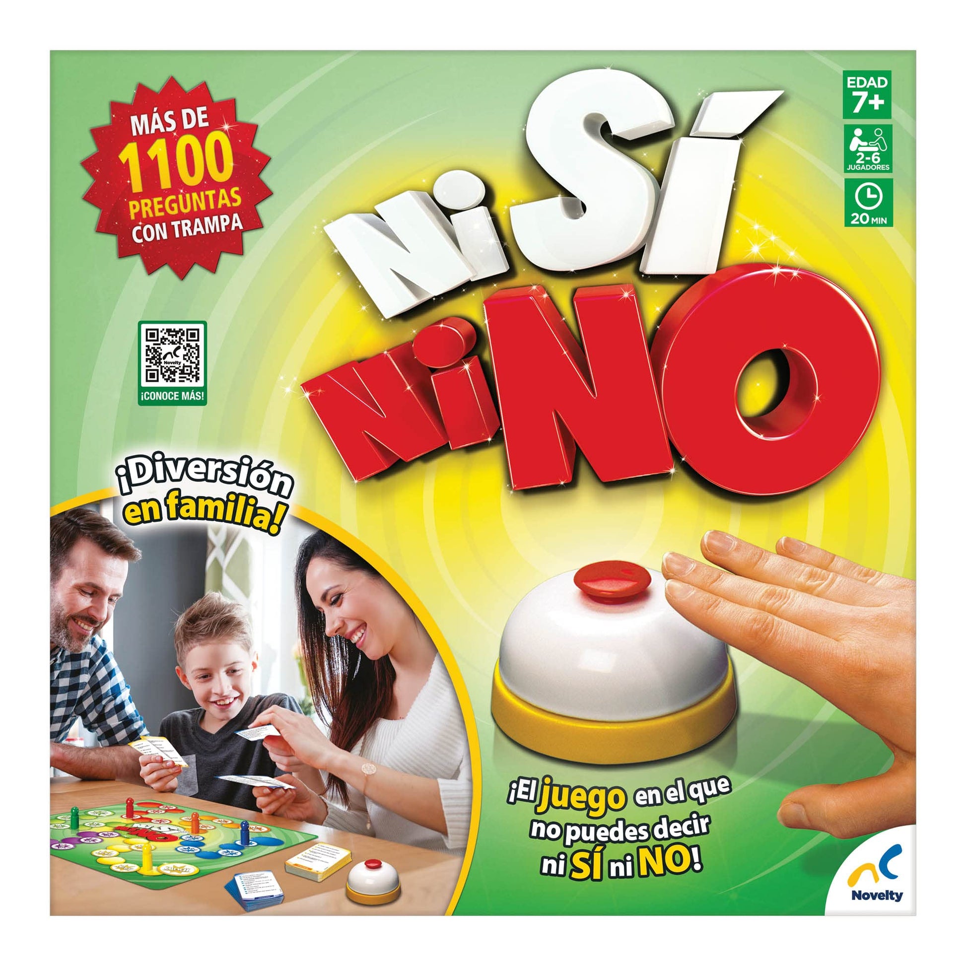 Juego de Mesa Novelty Corp Ni Si Ni No 2-4 Jugadores Tradicionales 8+ Años