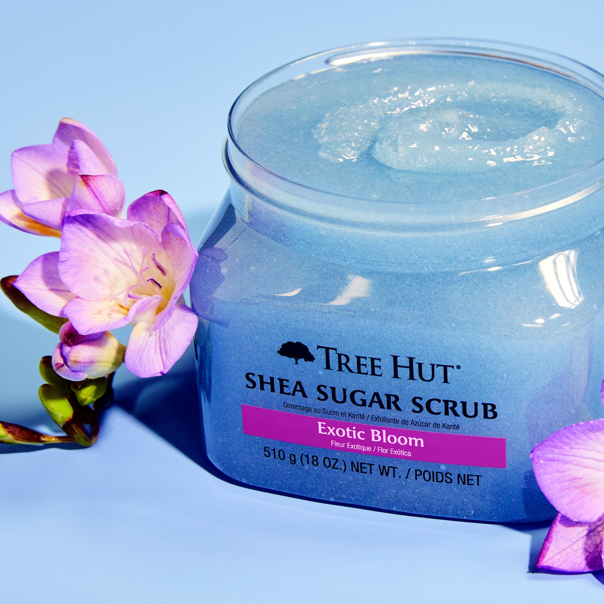 Exfoliante Corporal TREE HUT Exotic Bloom Azul con Azúcar y Manteca de Karité