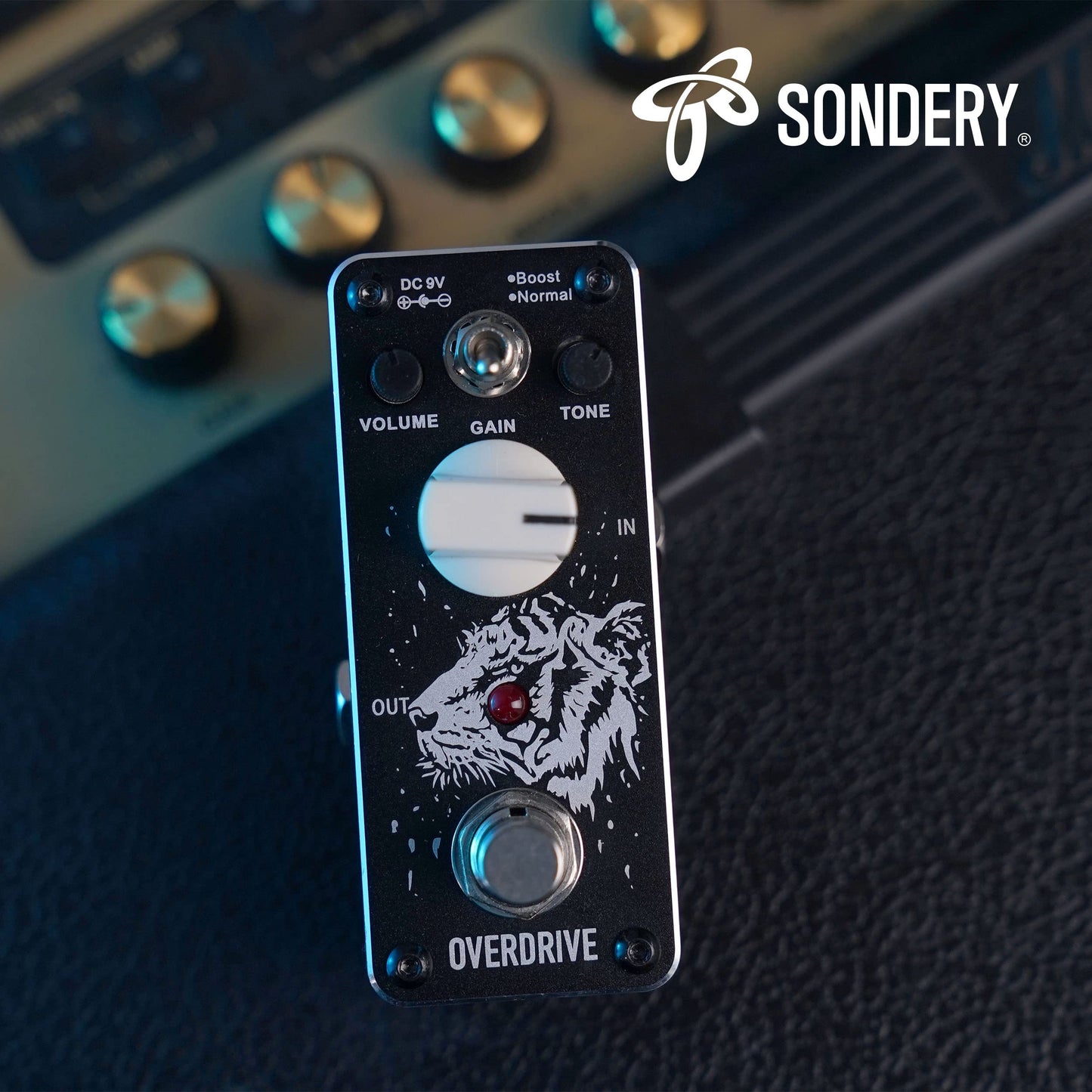 Pedal de Sobremarcha Sondery Rojo con 2 Modos de Impulso y True Bypass para Guitarras Eléctricas