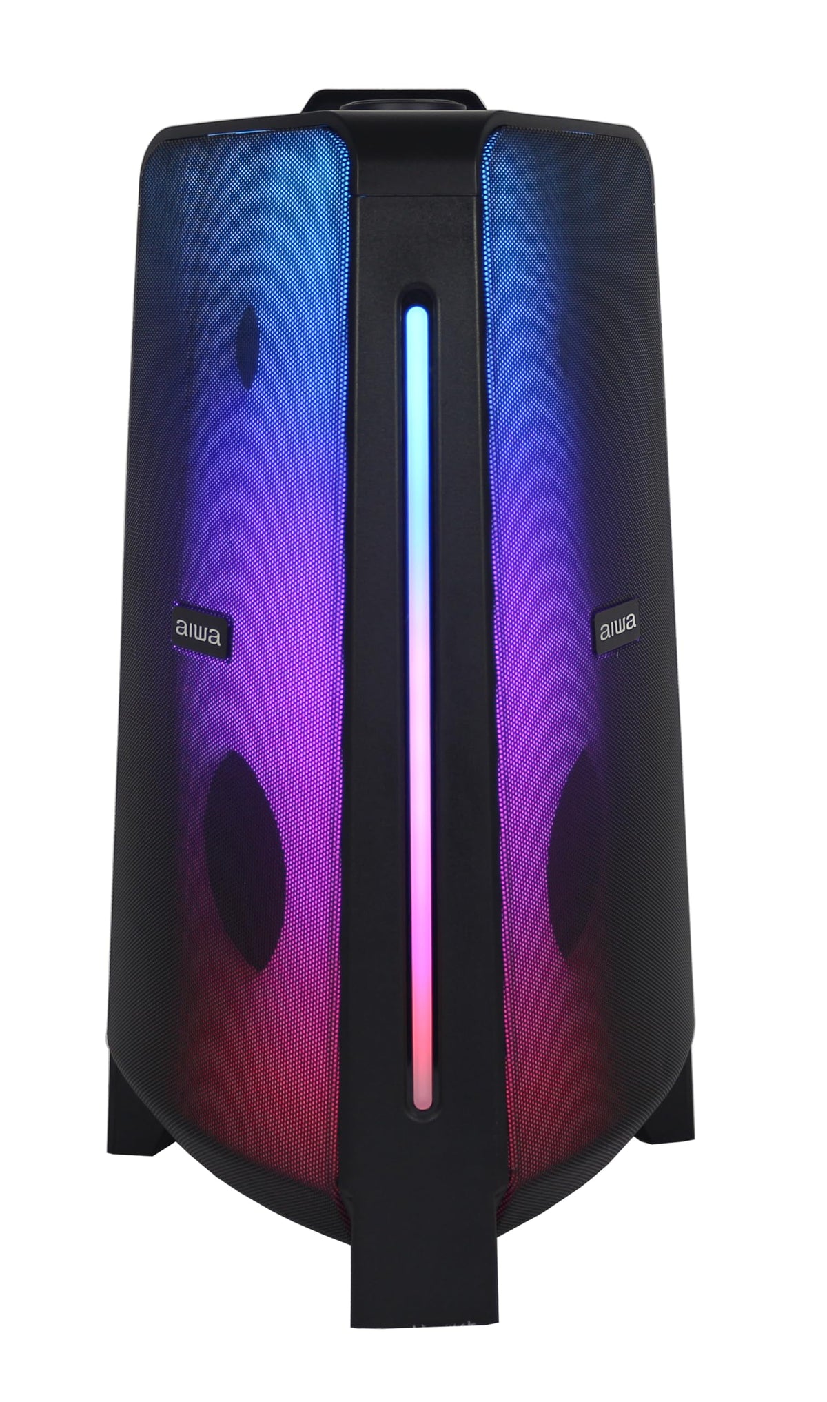 Bocina Portátil Aiwa Negro Doble Woofer con Bluetooth y Luces LED