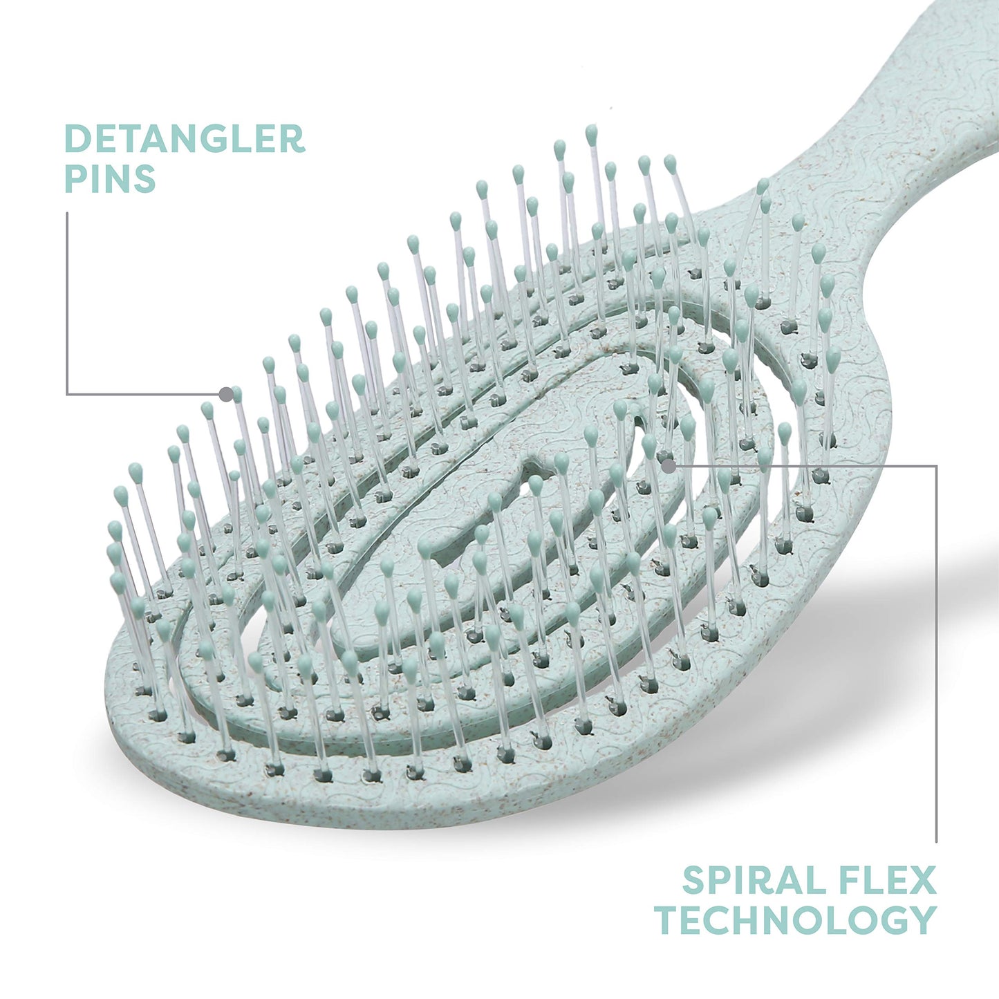 BioSilk Cepillo para mascotas ecológico para desenredar perros en verde menta | Fácil de sostener mango ergonómico cepillo para perros mojado o seco, azul claro (FF12806)