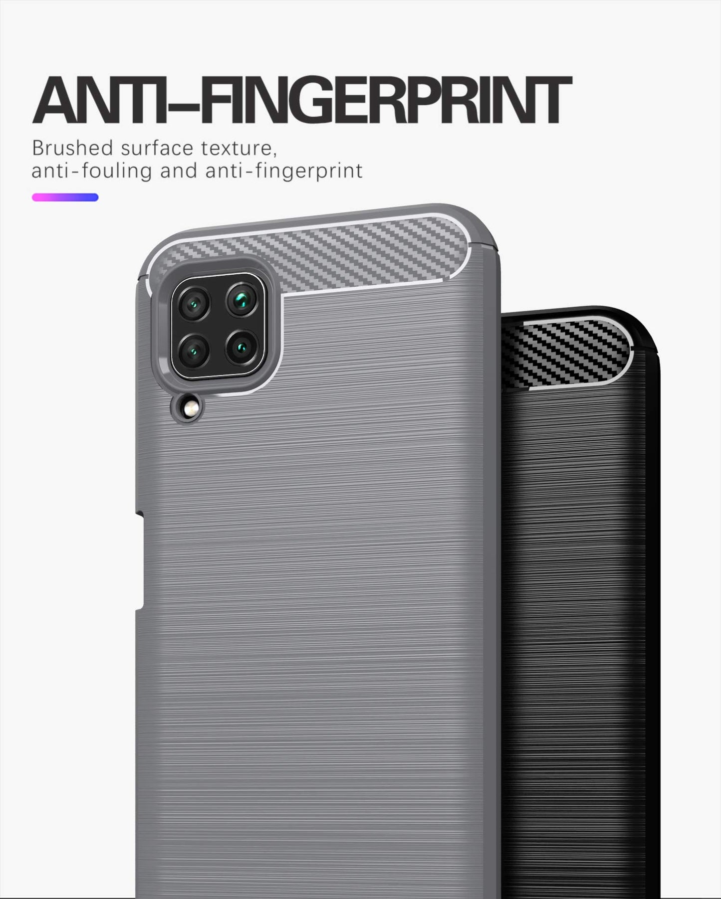 Funda Uso Rudo USDILU para Huawei P40 Lite Negro TPU Suave Silicón Flexible