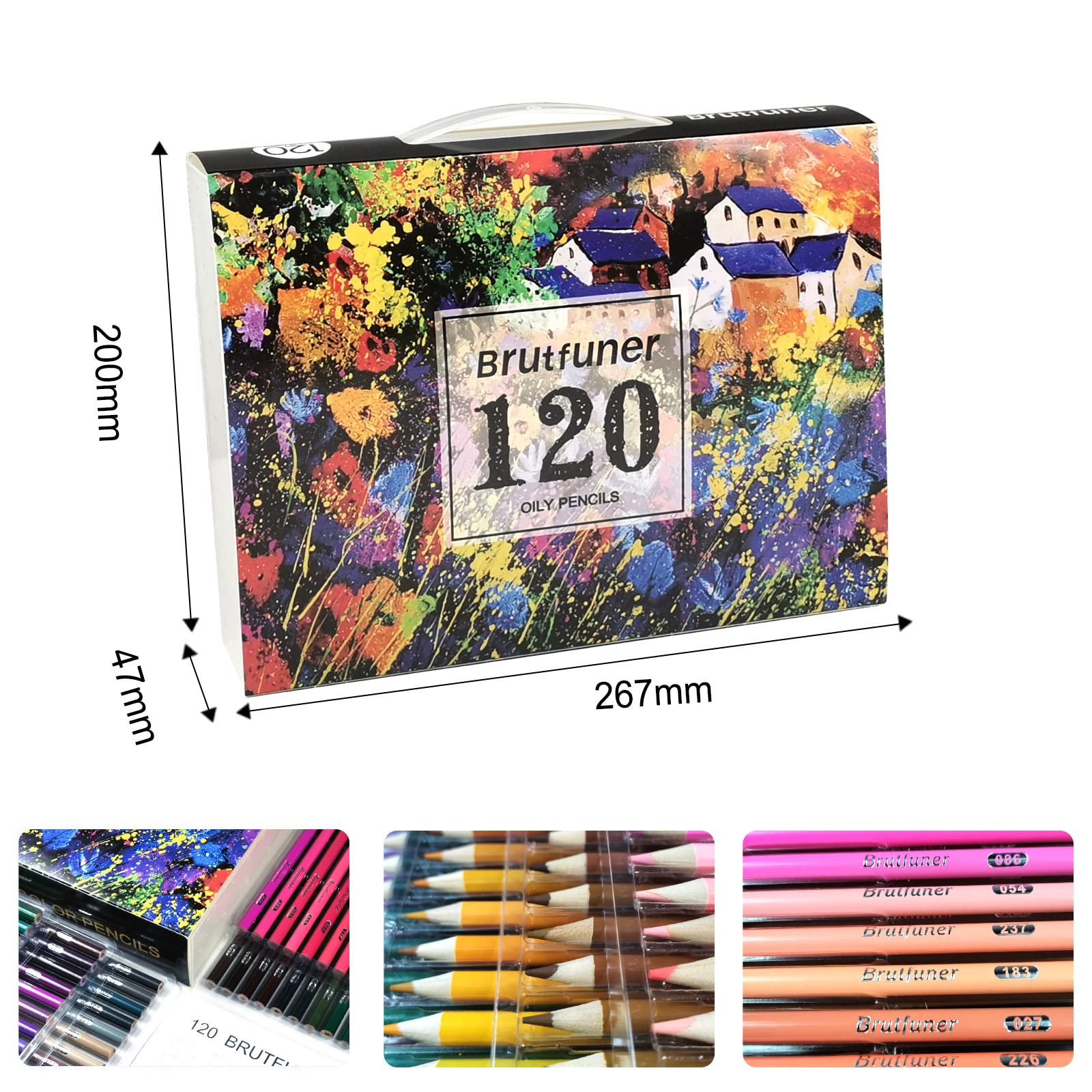 Lápices de Colores, Juego Profesional de 120 Colores, Núcleos a Base de Cera Suave Numerados, Para Dibujar, Dibujar, Sombrear y Colorear