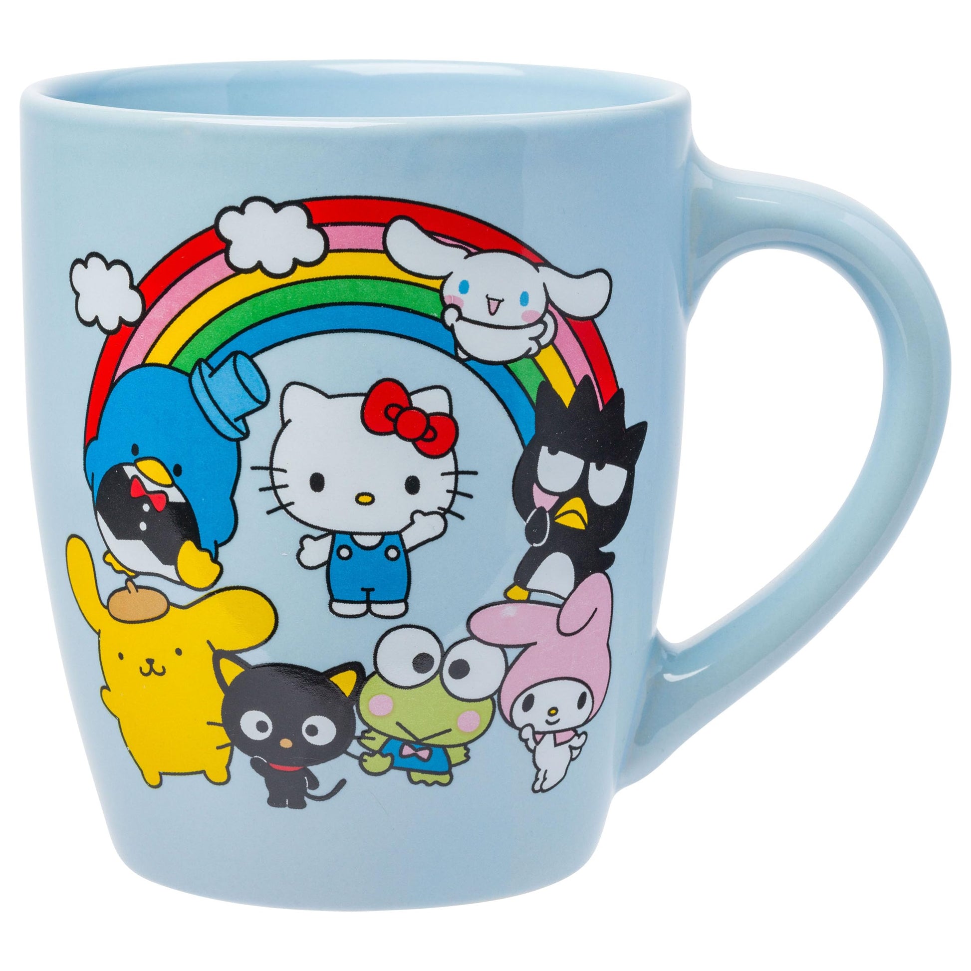 Taza de Cerámica Jumbo Silver Buffalo Arcoíris 25 Onzas Sanrio Hello Kitty y Amigos