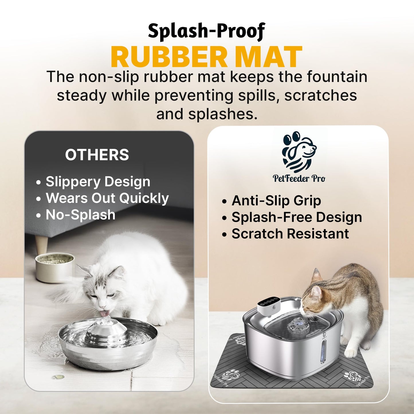 Fuente de Agua PetFeeder Pro Acero Inoxidable 3.2 l Sin Cable con Filtros para Gatos