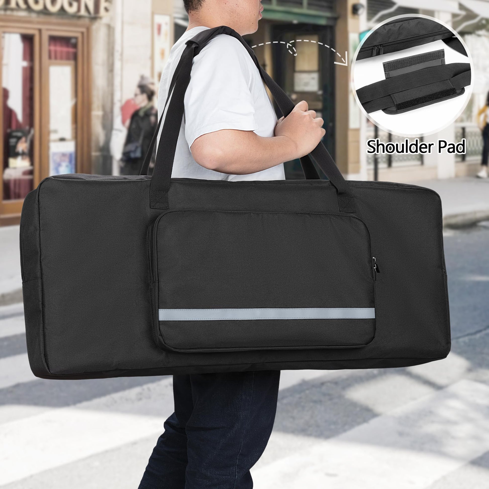 GRAOSO - Bolsa de transporte para bebé, compatible con Baby Bjorn Bouncer Balance Soft and Bouncer Bliss, bolsa de viaje con doble cierre con hombrera, color negro
