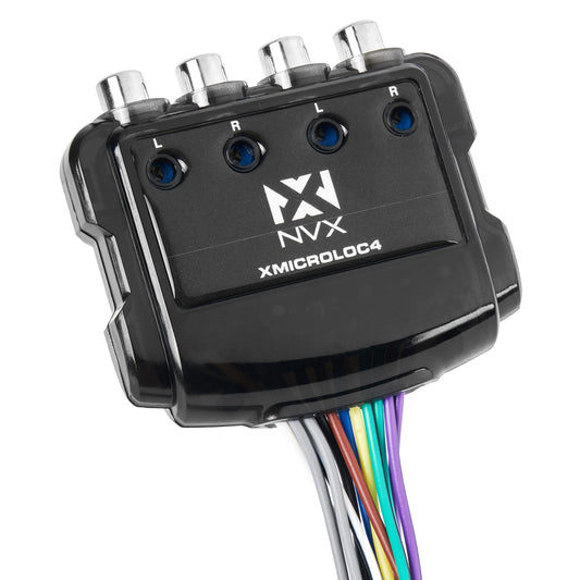 Cable de Altavoz NVX XMICROLOC4 RCA 4 Canales Ajustable con Gatillo de Encendido Remoto