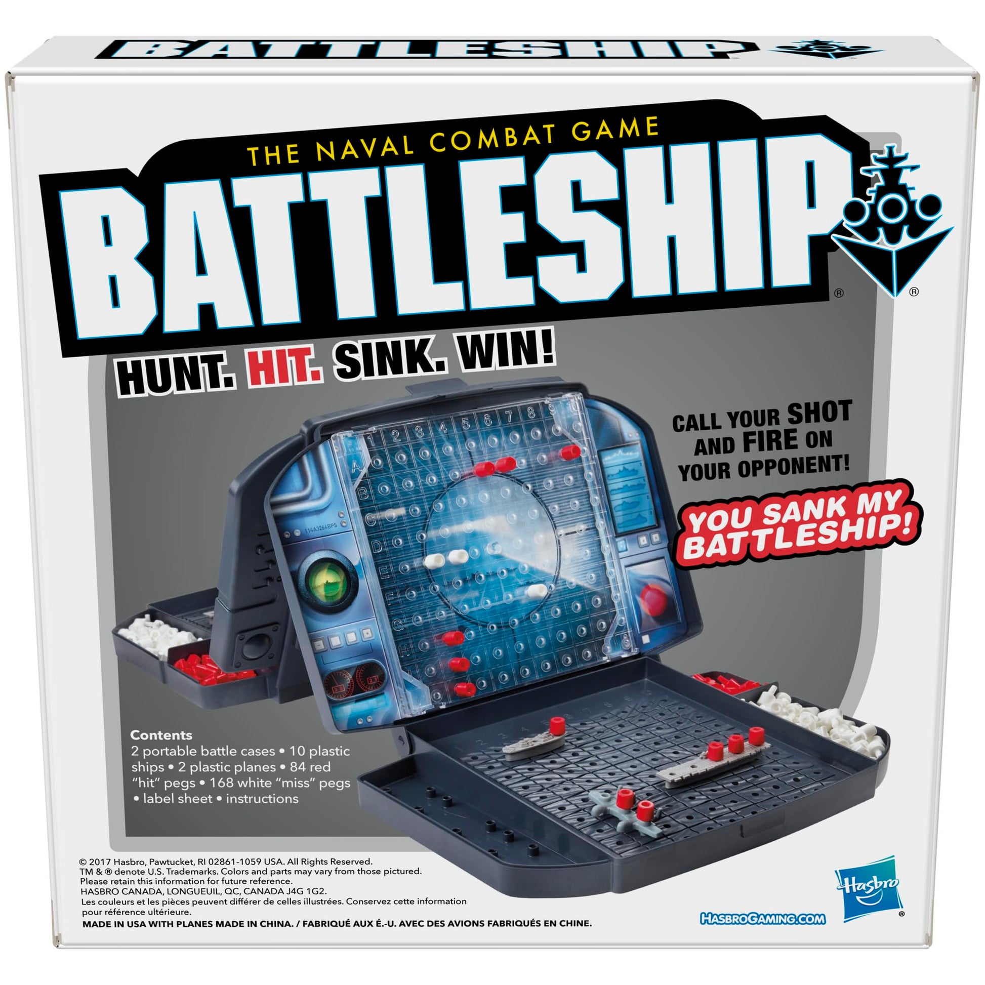 Hasbro Gaming Juego de Mesa de Estrategia Battleship con Aviones, Exclusivo de Amazon, para Edades de 7 años en adelante, Estándar