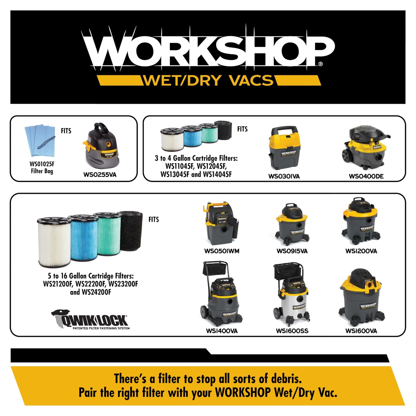 Kit de Accesorios de Aspiración Workshop WS25055A para Aspiradoras Húmedas y Secas