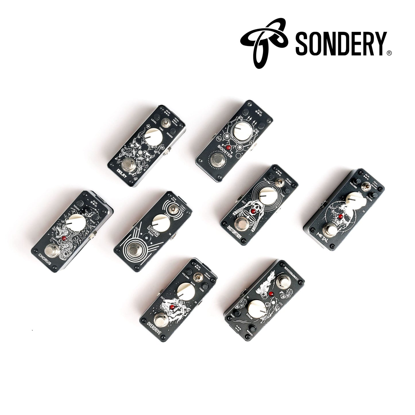 Pedal de Distorsión de Metal Sondery Gama Amplia Efecto Clásico para Guitarras Eléctricas
