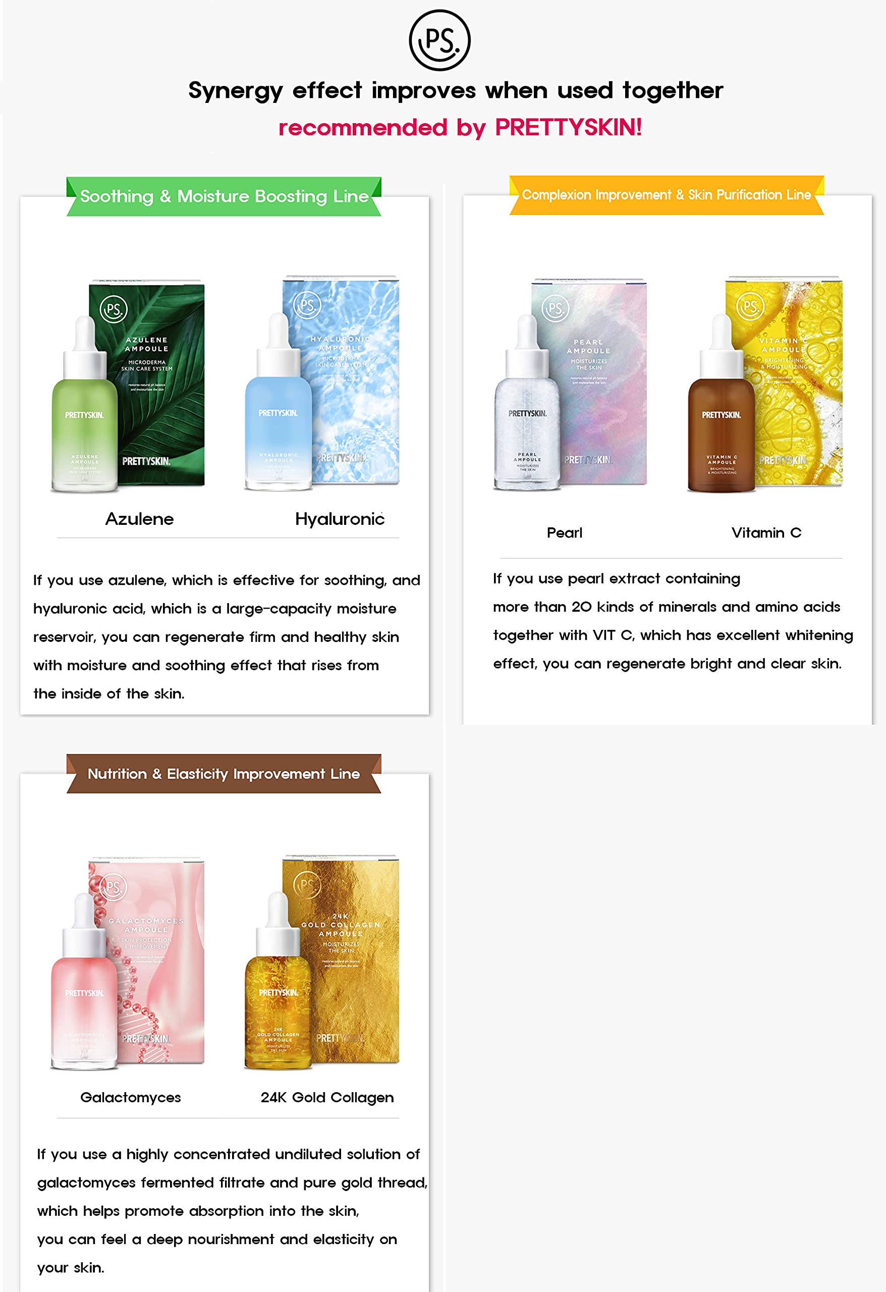 Ampolla de Ácido Hialurónico Prettyskin Hidratante para la Textura de la Piel