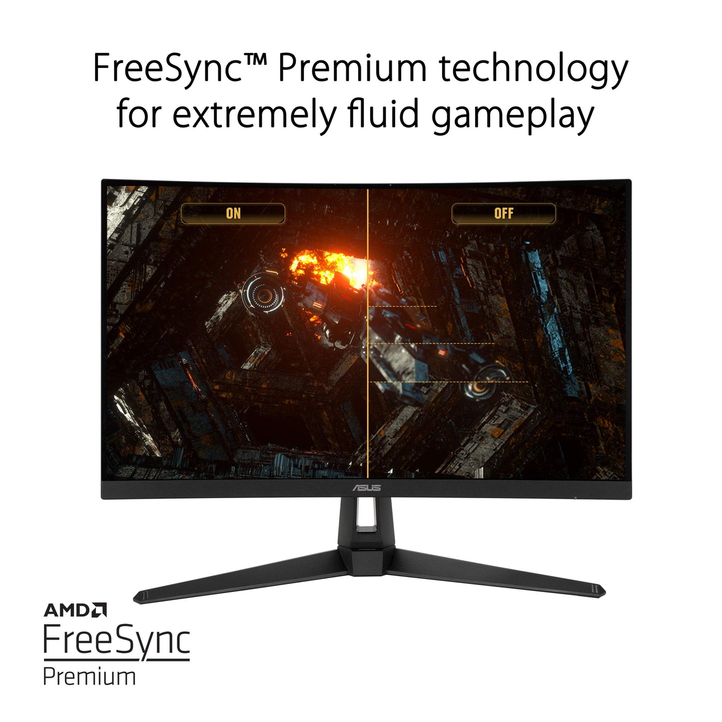 Asus Monitor Gamer Curvo 27" TUF Gaming VG27VH1B, Full HD 1920 x 1080, 165Hz, tiempo de respuesta 1 ms, Extreme Low Motion Blur, Adaptive-sync, FreeSync Premium
