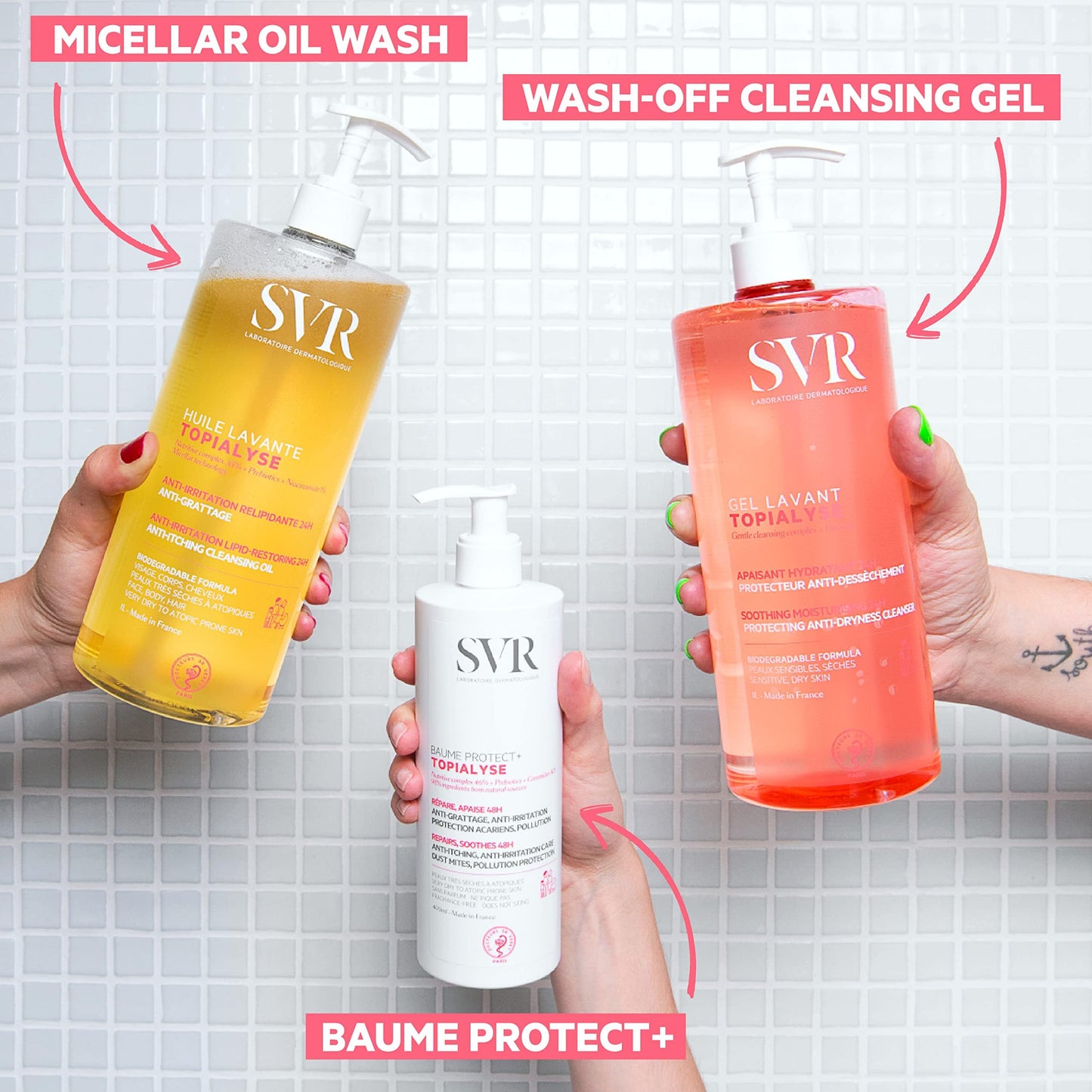 SVR Gel Limpiador para Rostro y Cuerpo Topialyse 1L