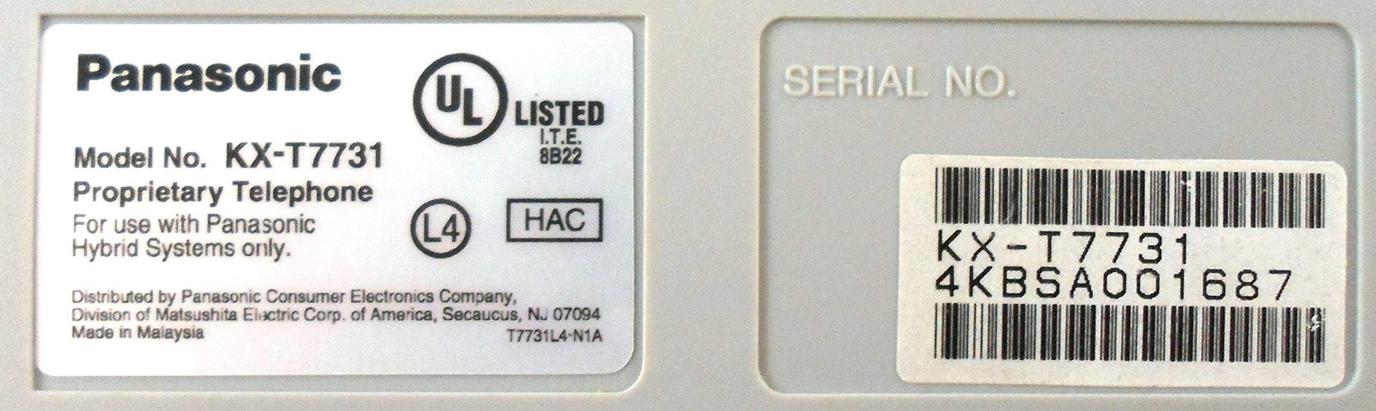 Panasonic KX-T7731 Teléfono Blanco