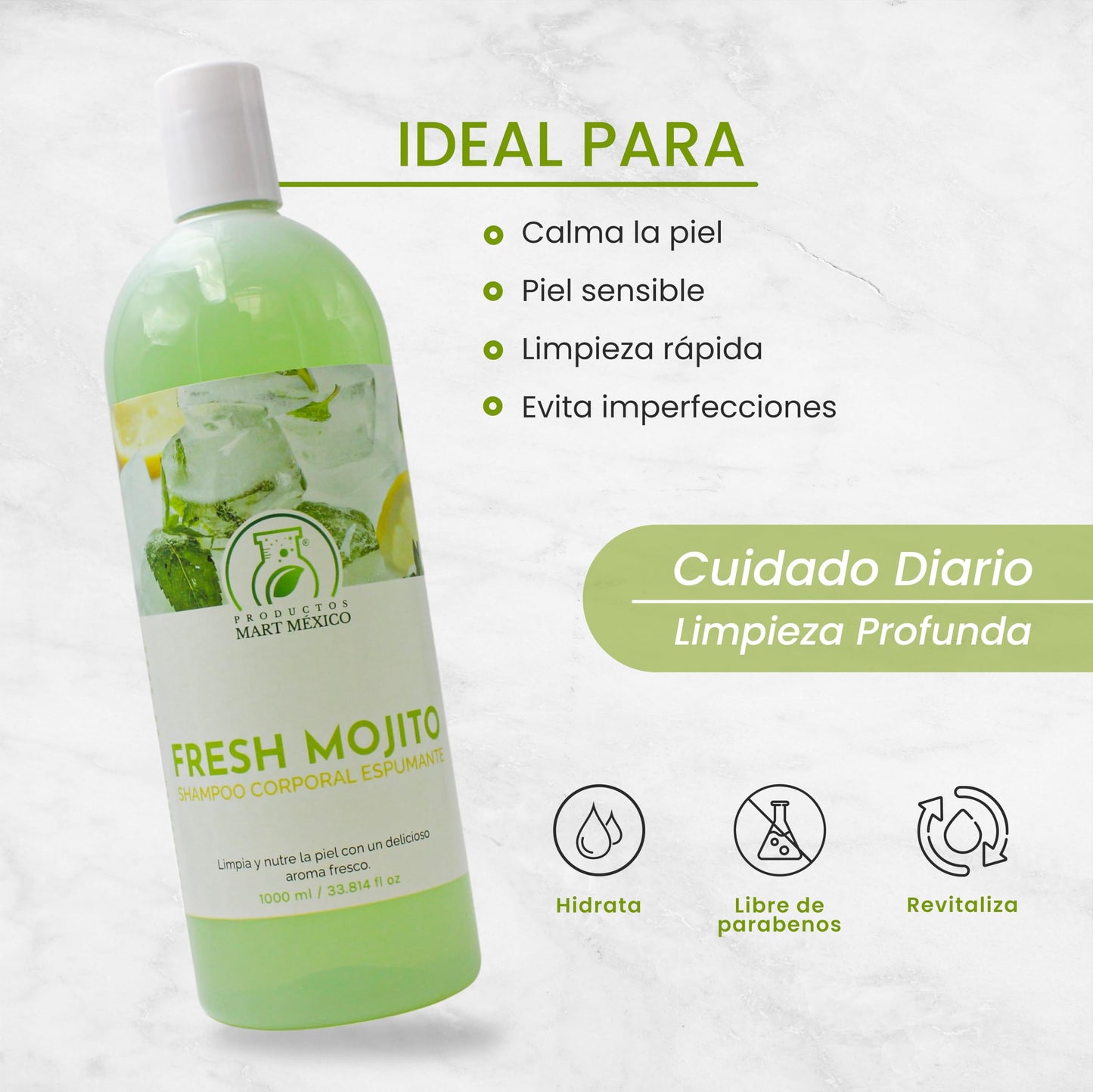 Jabón Líquido Fresh Mojito Corporal 1 Litro Productos Mart Mexico