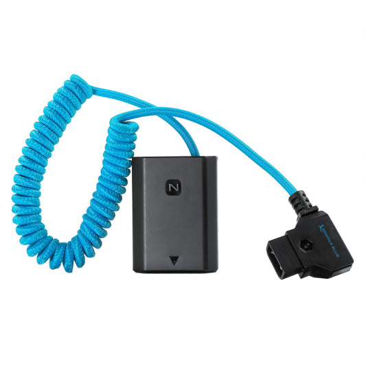 KONDOR BLUE - Batería para chupete D-Tap a NP-FZ100 compatible con Sony A7/FX3/FX30 + más, ultra duradera y nailon trenzado con conectores reforzados | Azul