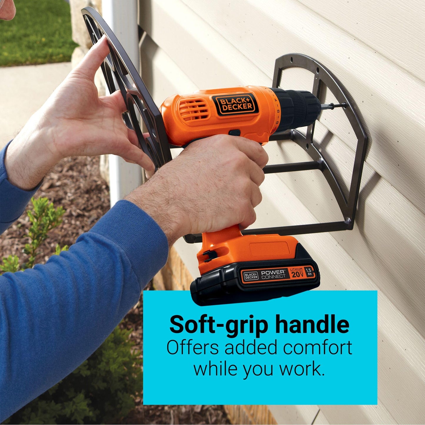 BLACK+DECKER 20 V MAX* POWERECONNECT Taladro/desarmador inalámbrico + 30 piezas. Kit (LD120VA).