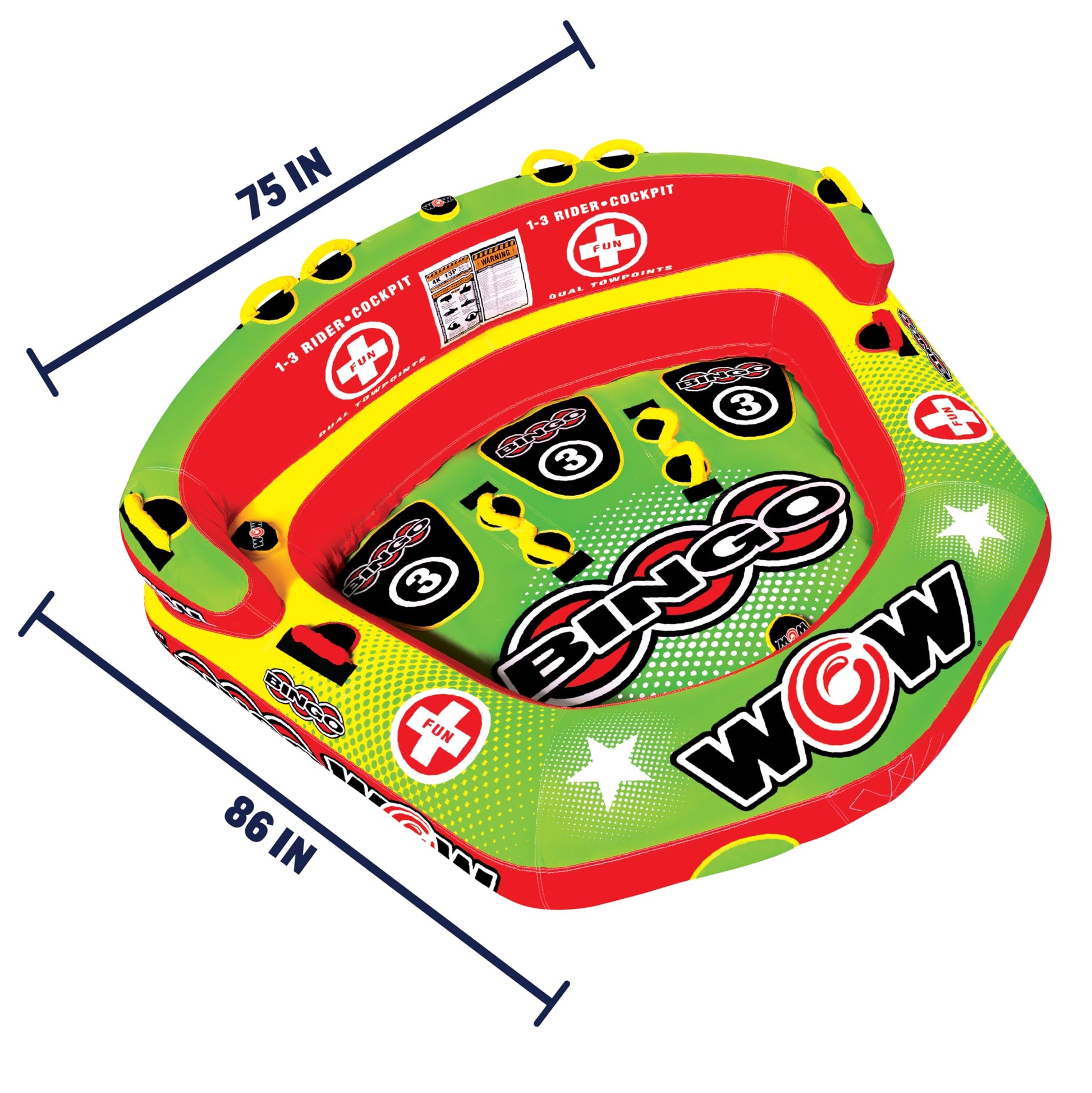 Bote Inflable Wow World of Watersports Bingo para 1, 2 o 3 Personas