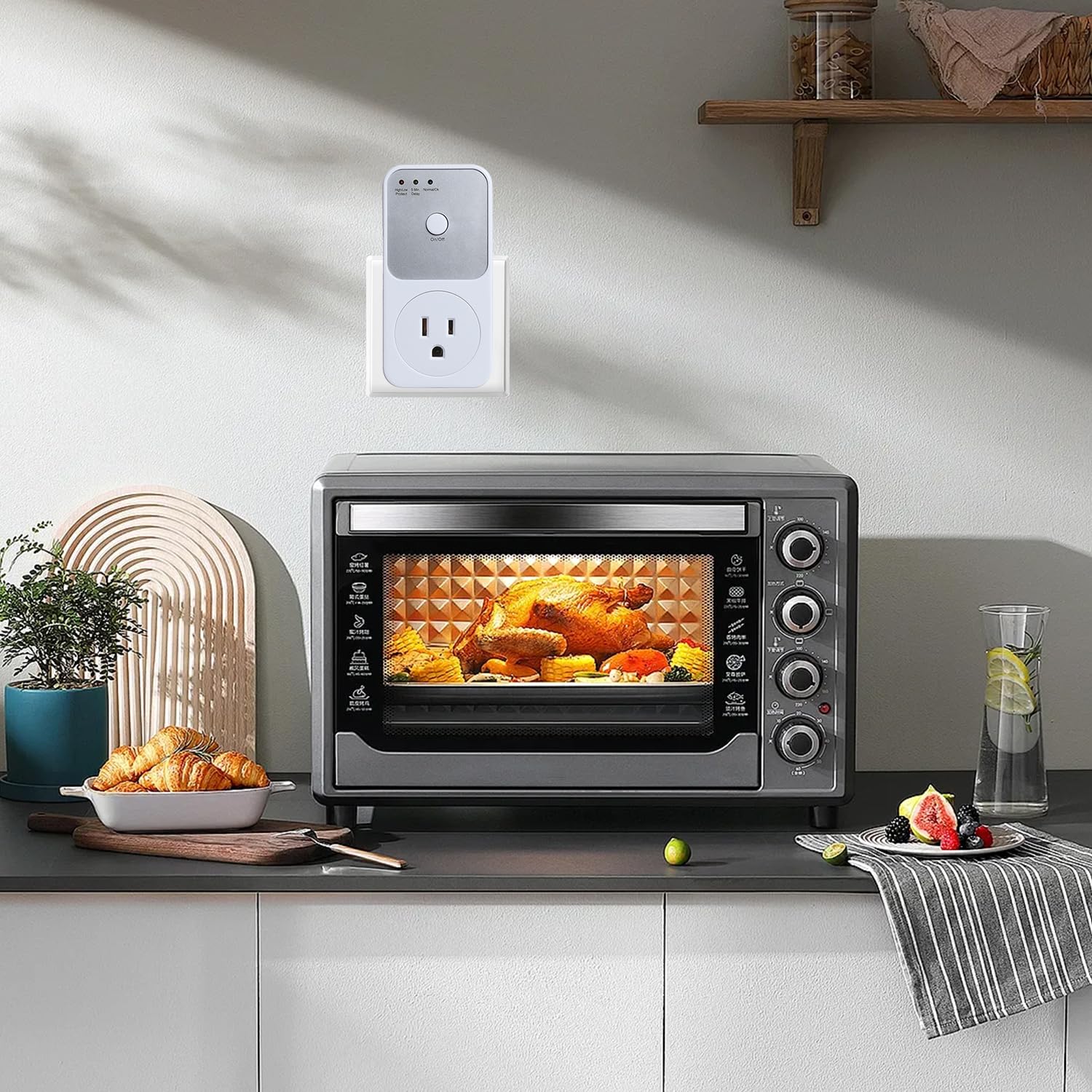 Protector de Voltaje VIEGLM Blanco Multifunción para Refrigerador, TV, Lavadoras y Frigoríficos