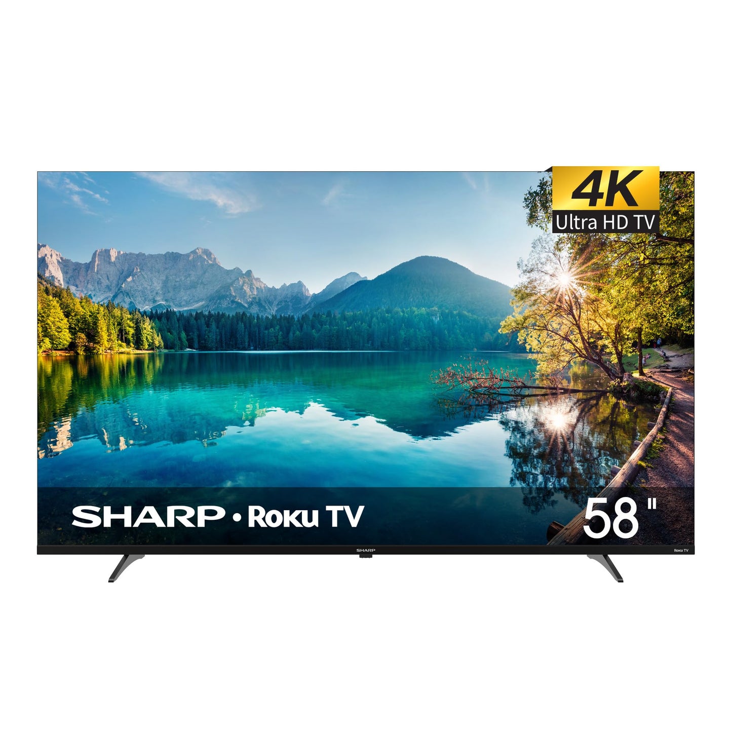 Sharp Frameless 4K Ultra HD TV de 60" - Roku TV con WiFi