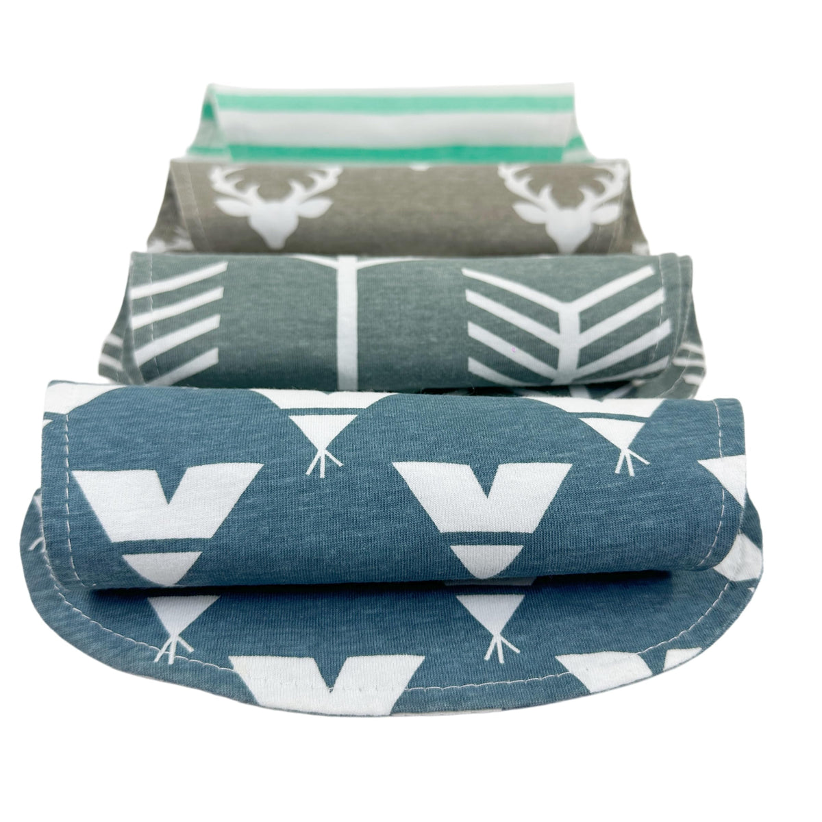 Baby Burp Cloths Baby Burp Set Curved Absorbent and Soft Valuable 4 Pack