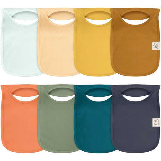 Baberos Suaves y Absorbentes Paquete de 8 Colores Bonitos Gran Cobertura para Bebé Niña y Niño Recién Nacido