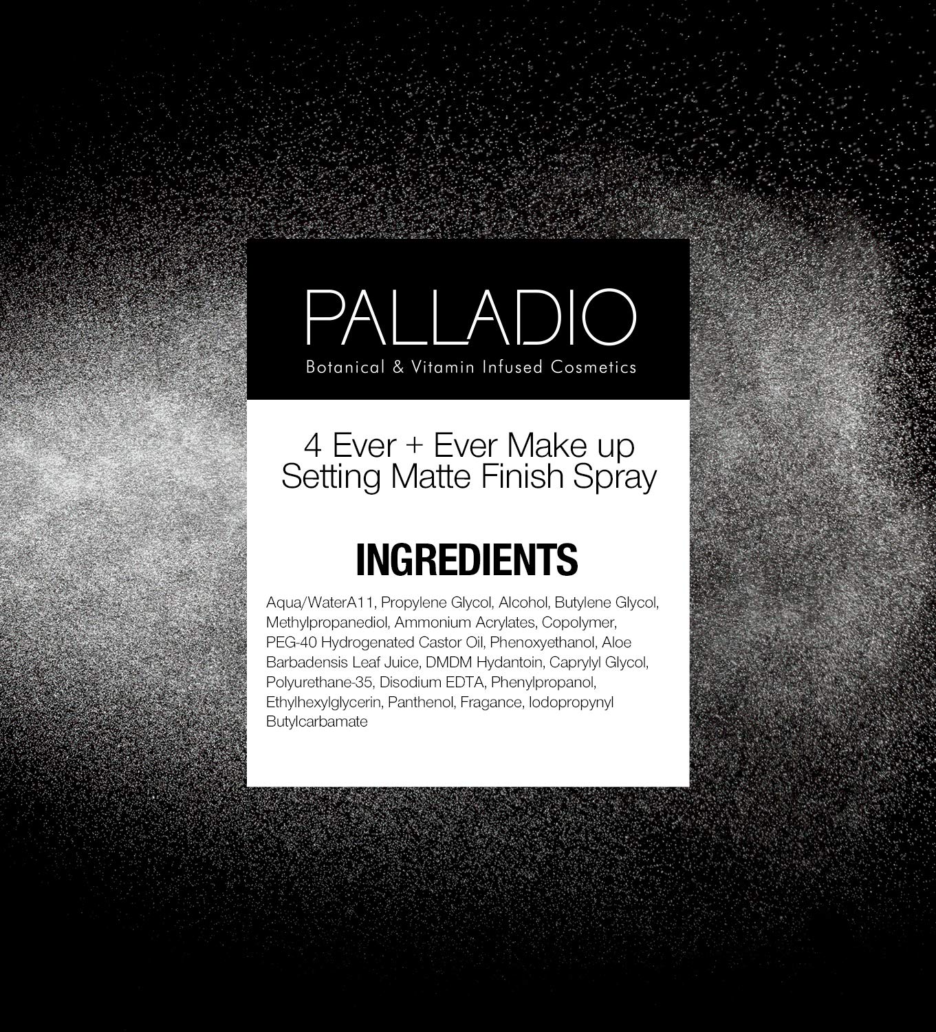 Spray Fijador de Maquillaje Palladio Matte con Acabado de Larga Duración