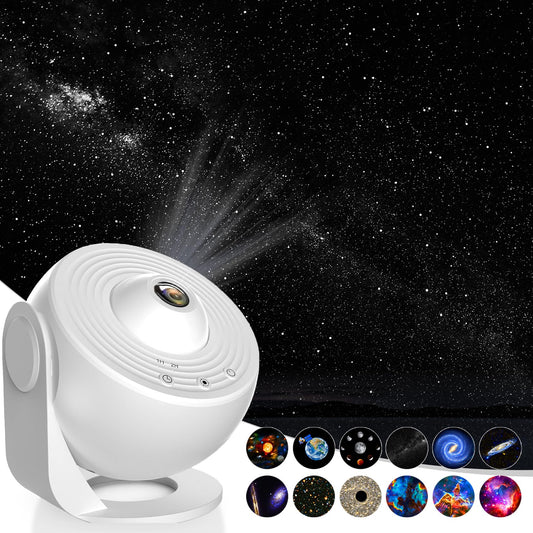 Proyector de Planetario Syslux Azul Ultra Clara con 13 Discos 4K Rotación 360 Grados para Dormitorio