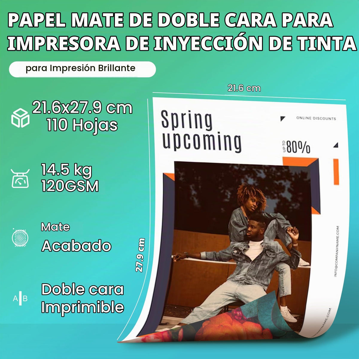 Papel de Presentación Fino Koala Doble Cara Mate Compatible con Impresora a Inyección de Tinta