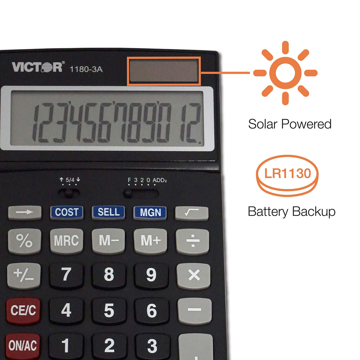 Calculadora Victor LCD 12 Dígitos Antimicrobiana