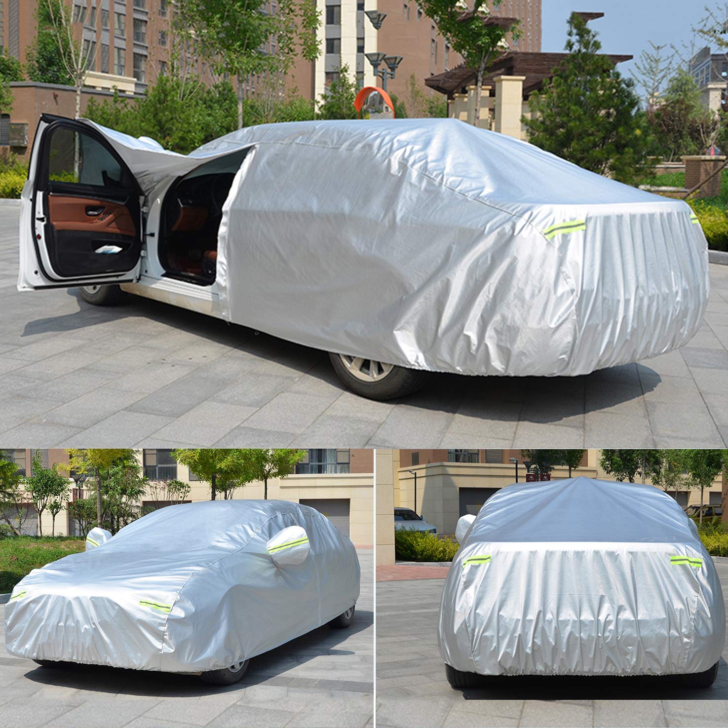 KouKou Funda De Coche - Funda Impermeable para Acura mdx（2001-2025）, 6-Capa UV Cubierta De Polvo, Cubierta De Lluvia, Parasol, Completa Al Aire Libre, Plata.