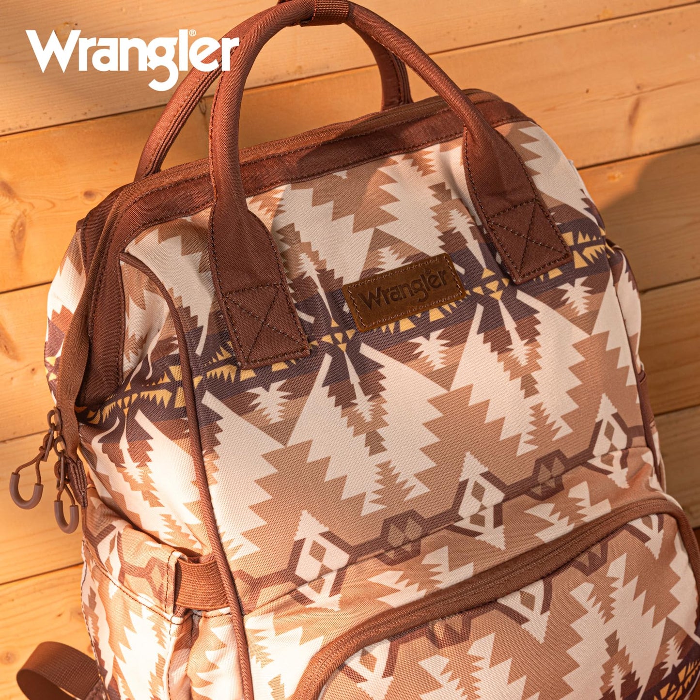 Montana West Wrangler Bolsa de pañales Mochila Western Bolsa de bebé, Aztec-beige