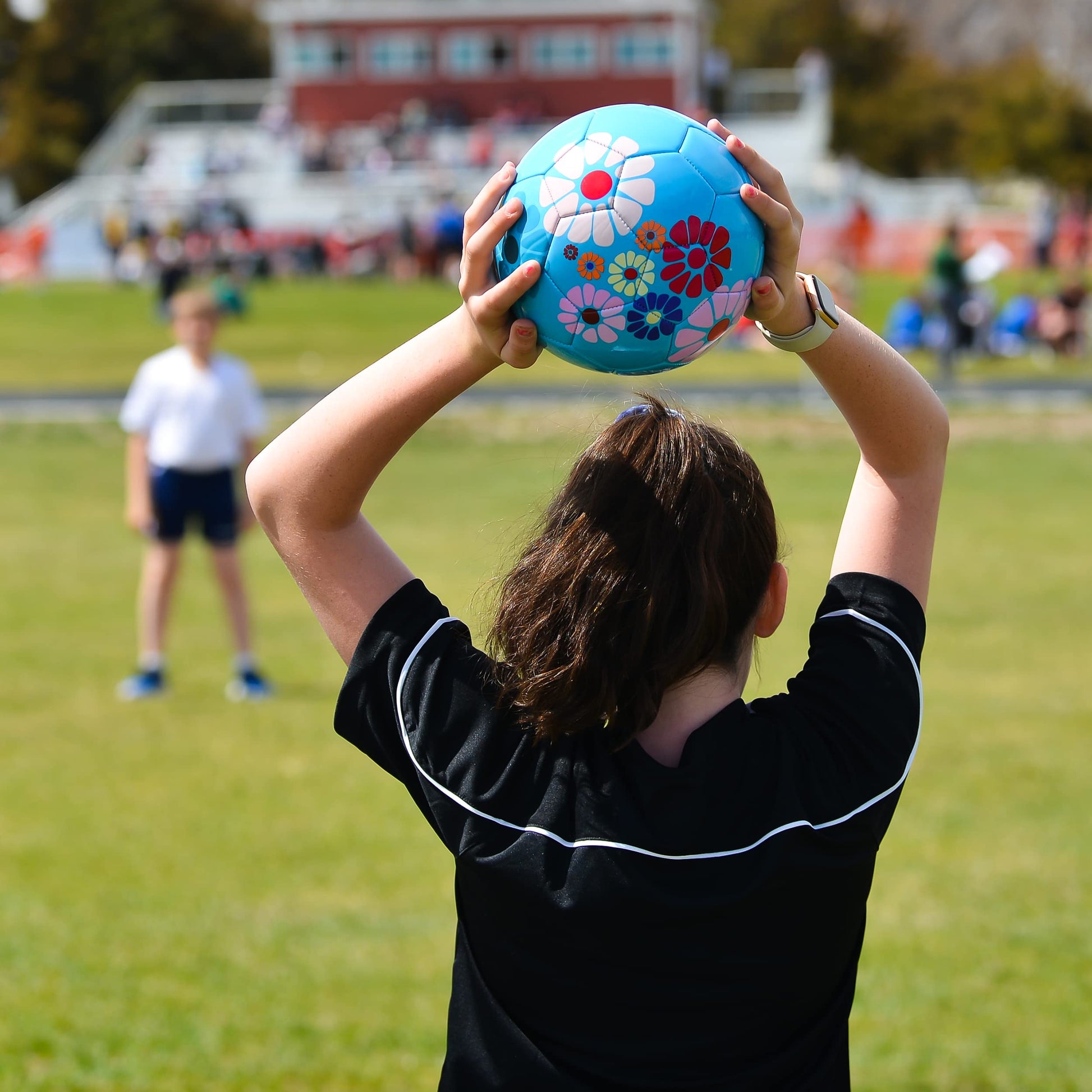 Balón de Fútbol Vizari Blossom azul rosa Tamaño 3