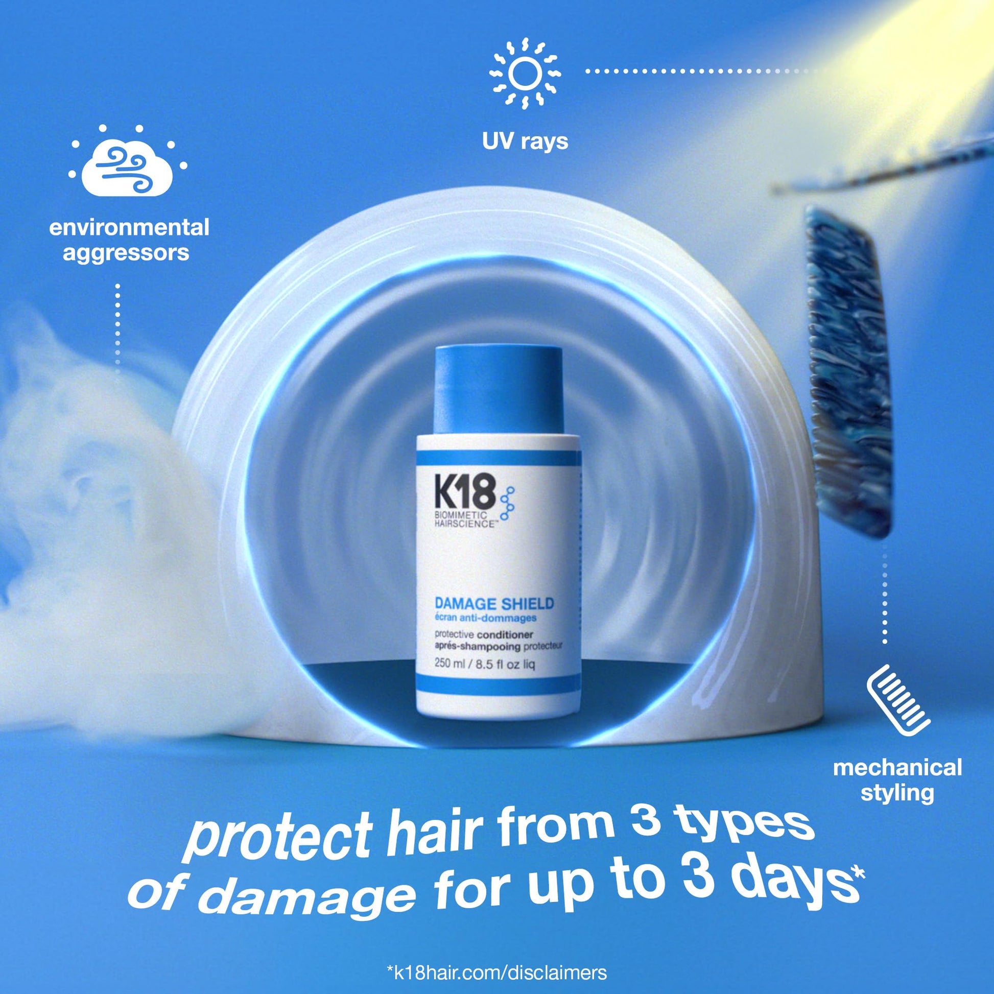 Damage Shield Protective Conditioner by K18 Hair for Unisex - 8.5 oz Conditioner