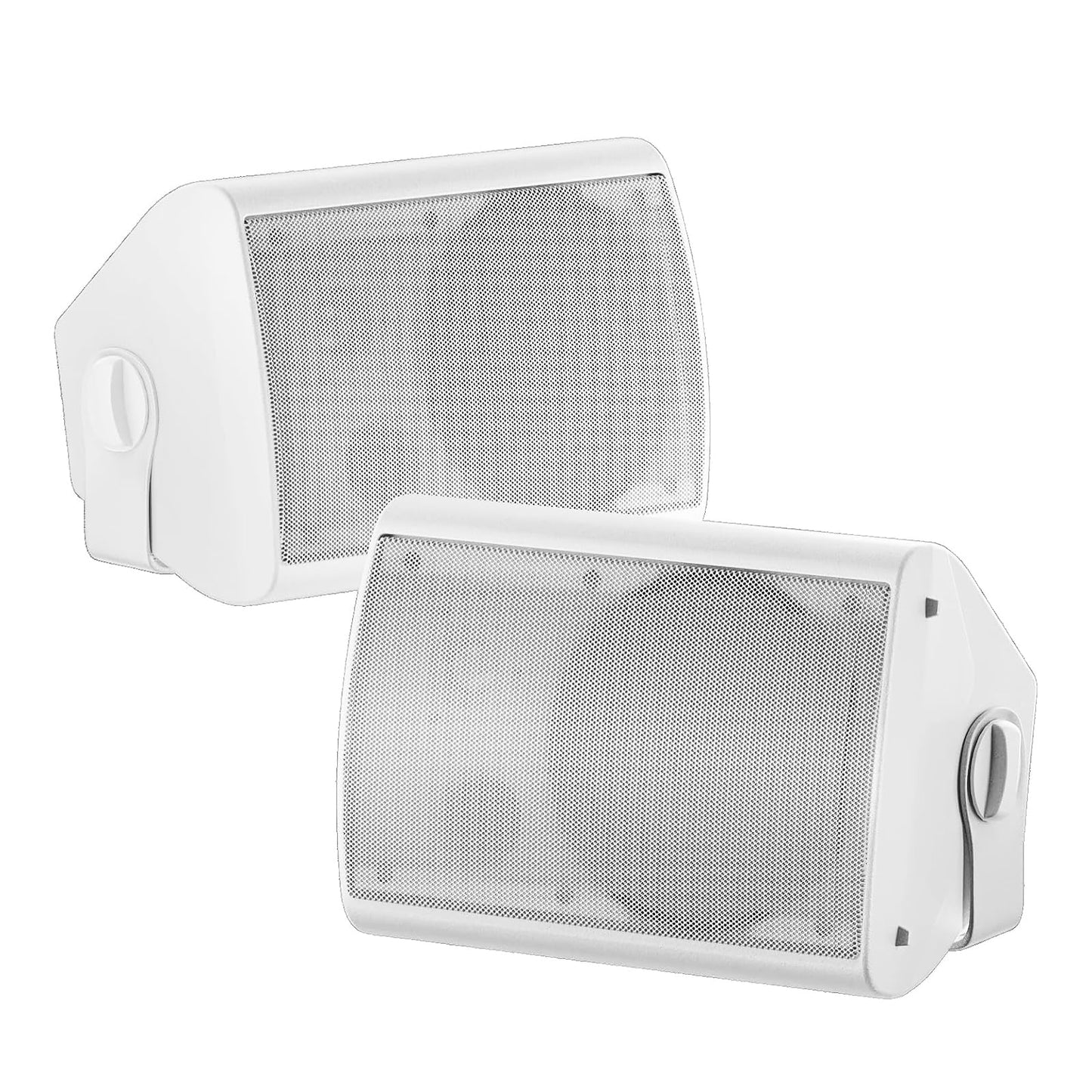 STUDIOFINIX Altavoces de Pared de 6,5 Pulgadas, Sistema de Altavoces pasivos para Exteriores de 400W/par, Material ABS Resistente para el Patio, el Garaje y la Piscina (Blanco)