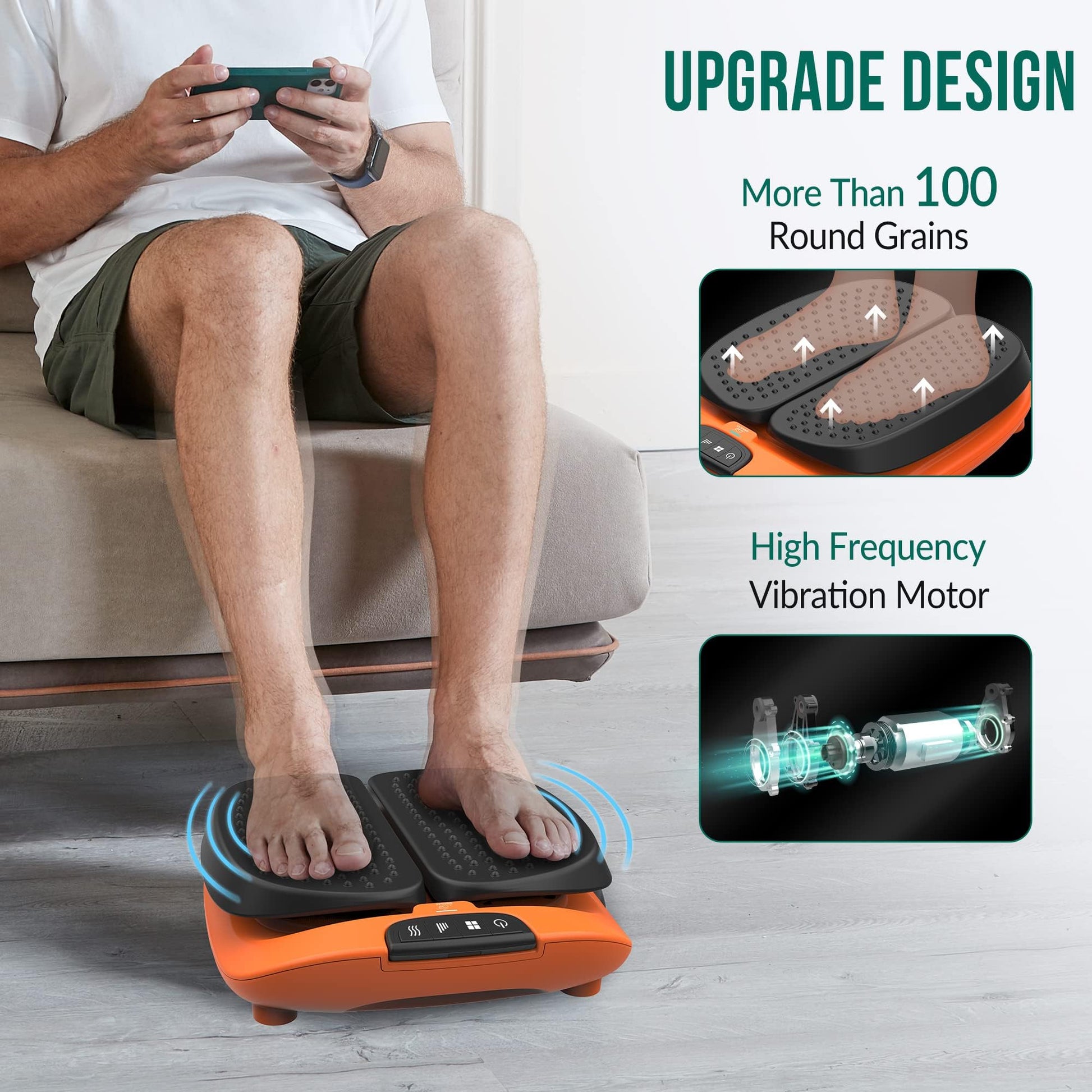 Masajeador de Pies Snailax Vibración y Calor Control de Aplicaciones Ajustable para Circulación y Fascitis Plantar