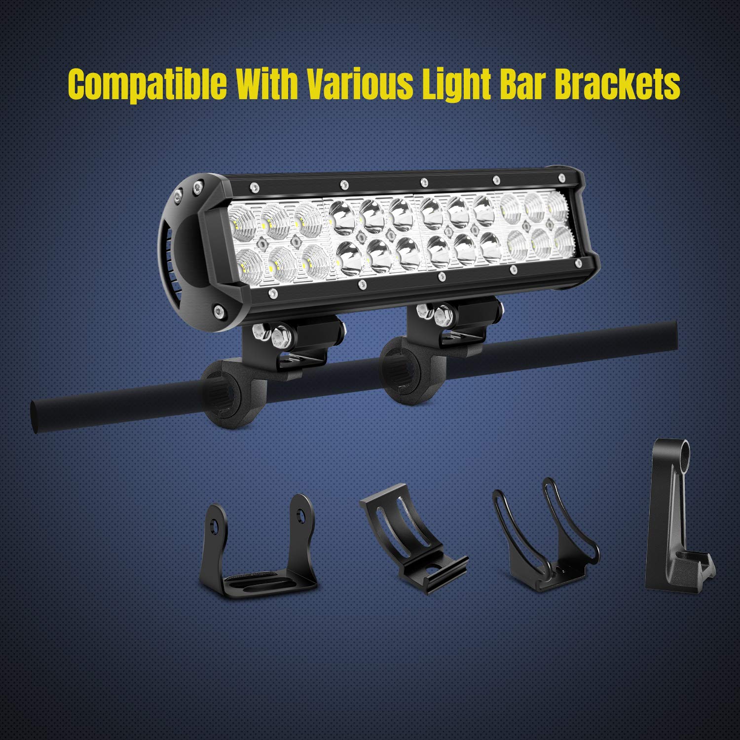 Kit de Montaje de Luces Led en Barra Horizontal Nilight 90027B para Auto ATV UTV y Camiones