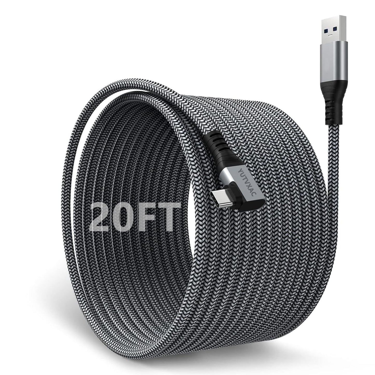 Cable Link de Transferencia YUTVXAC Negro para Oculus Quest 3 con Alta Velocidad y Carga Rápida para Juegos VR
