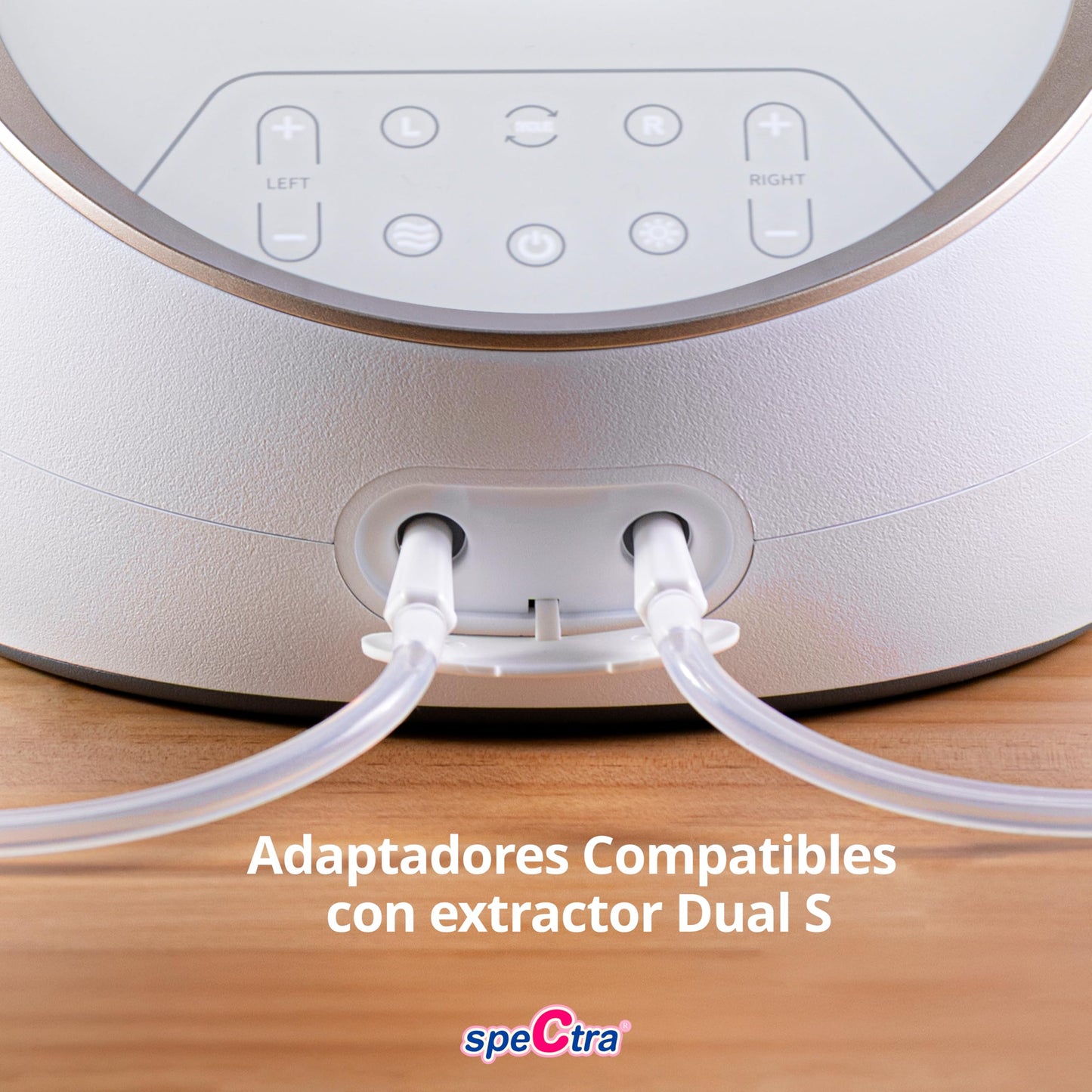 Spectra Repuesto para Extractor Dual S – 2 Mangueras con 2 Adaptadores | Compatibles con Extractor de Leche Spectra Dual S | No Lavables ni Esterilizables | Accesorio Original