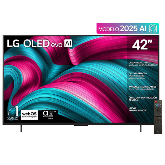LG Pantalla 42 Pulgadas OLED EVO AI C5 4K Smart TV 2025