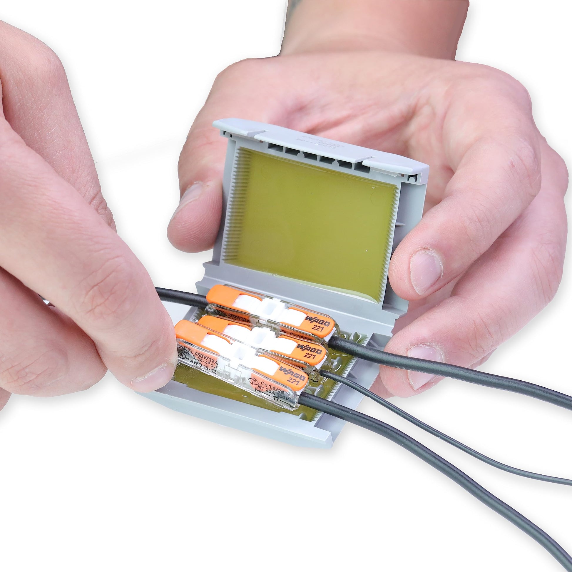 Gelbox WAGO Gris Mediano Protección contra la Humedad Certificado IPX8