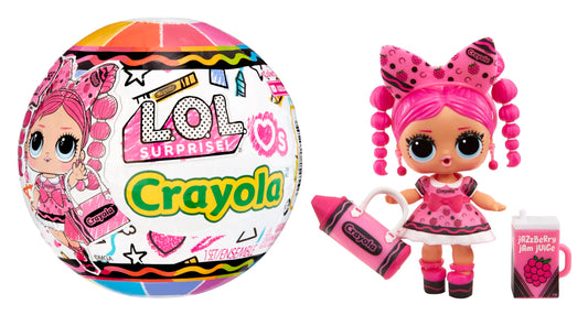 L.O.L. Surprise! Loves Crayola - Muñecas de Colores con crayones - 7 sorpresas, incluida una muñeca Sorpresa Coleccionable - Edad: 3+ años