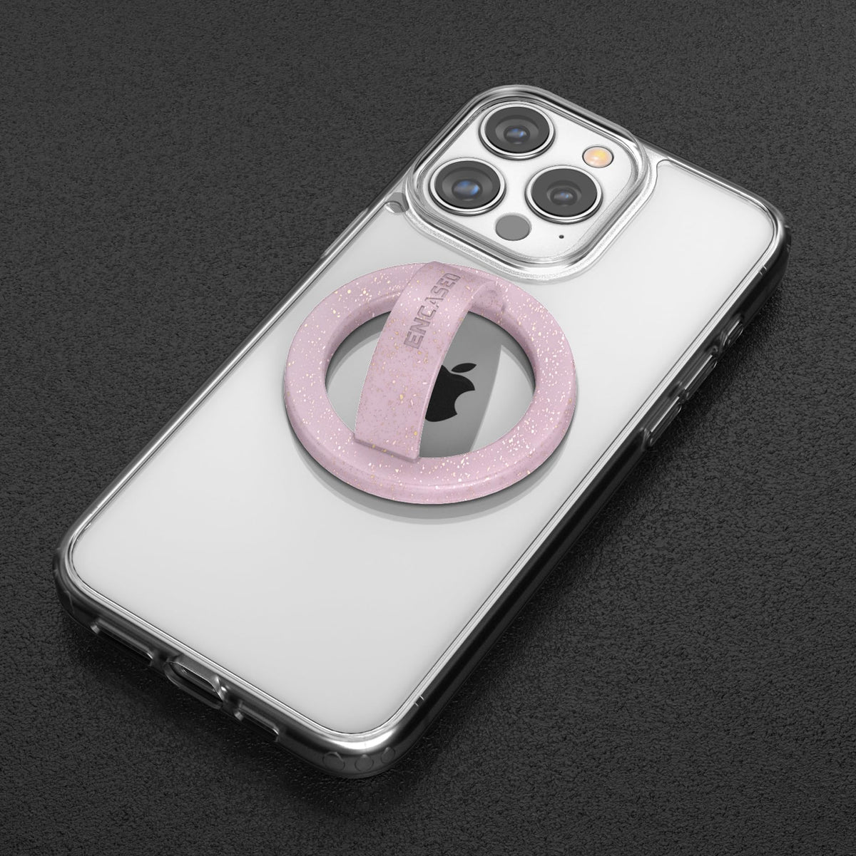 Soportes Magnéticos de Silicona Compatible con MagSafe iPhone Transparente y Rosa para Mujer