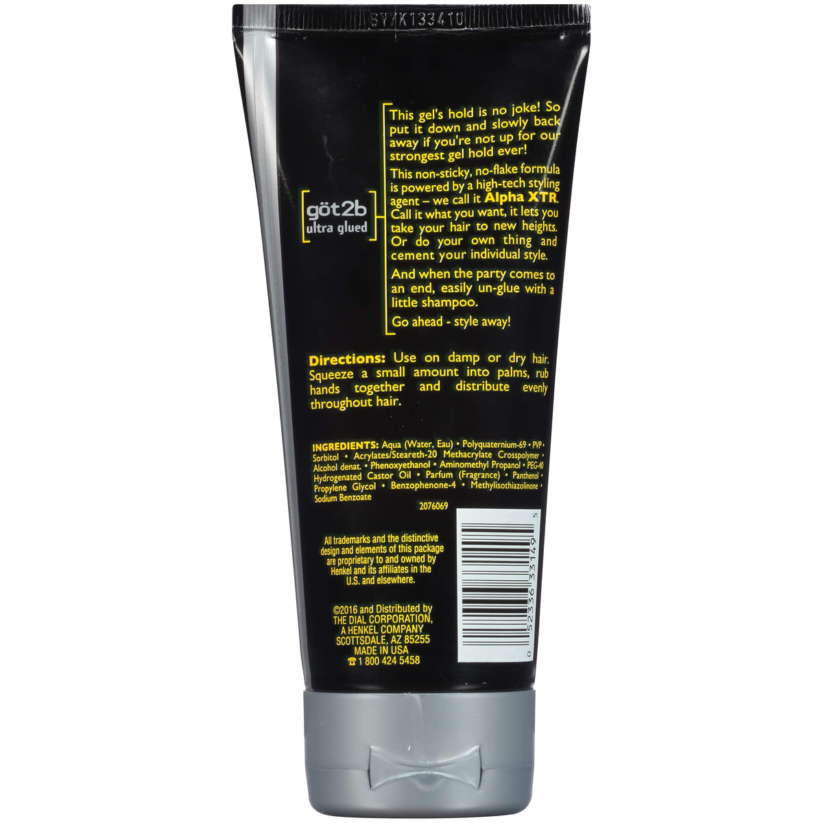 Got2b Ultra Glued Invincible Styling Gel para el cabello, 6 onzas (Paquete de 3)