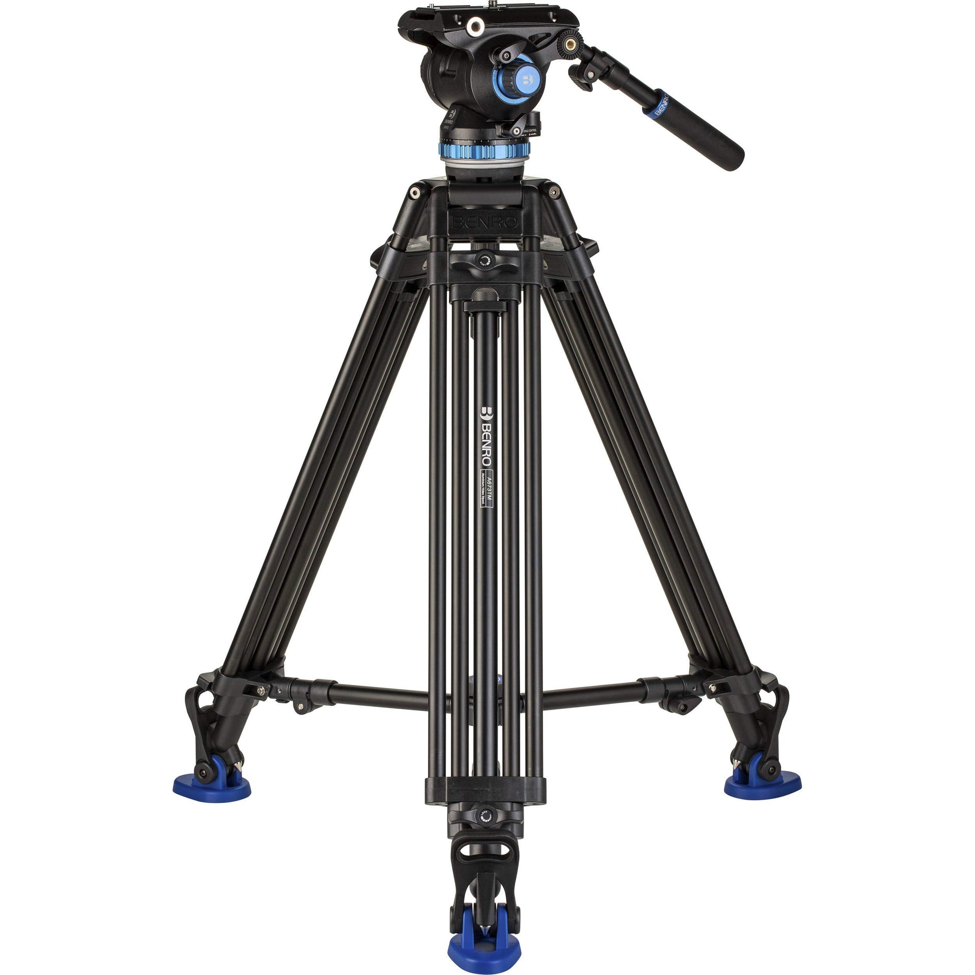 Benro A673TM Dual Stage Aluminium Video Tripod S8PRO Head - 75mm Bowl, 3-Leg Sections, Twist Lever-Lock