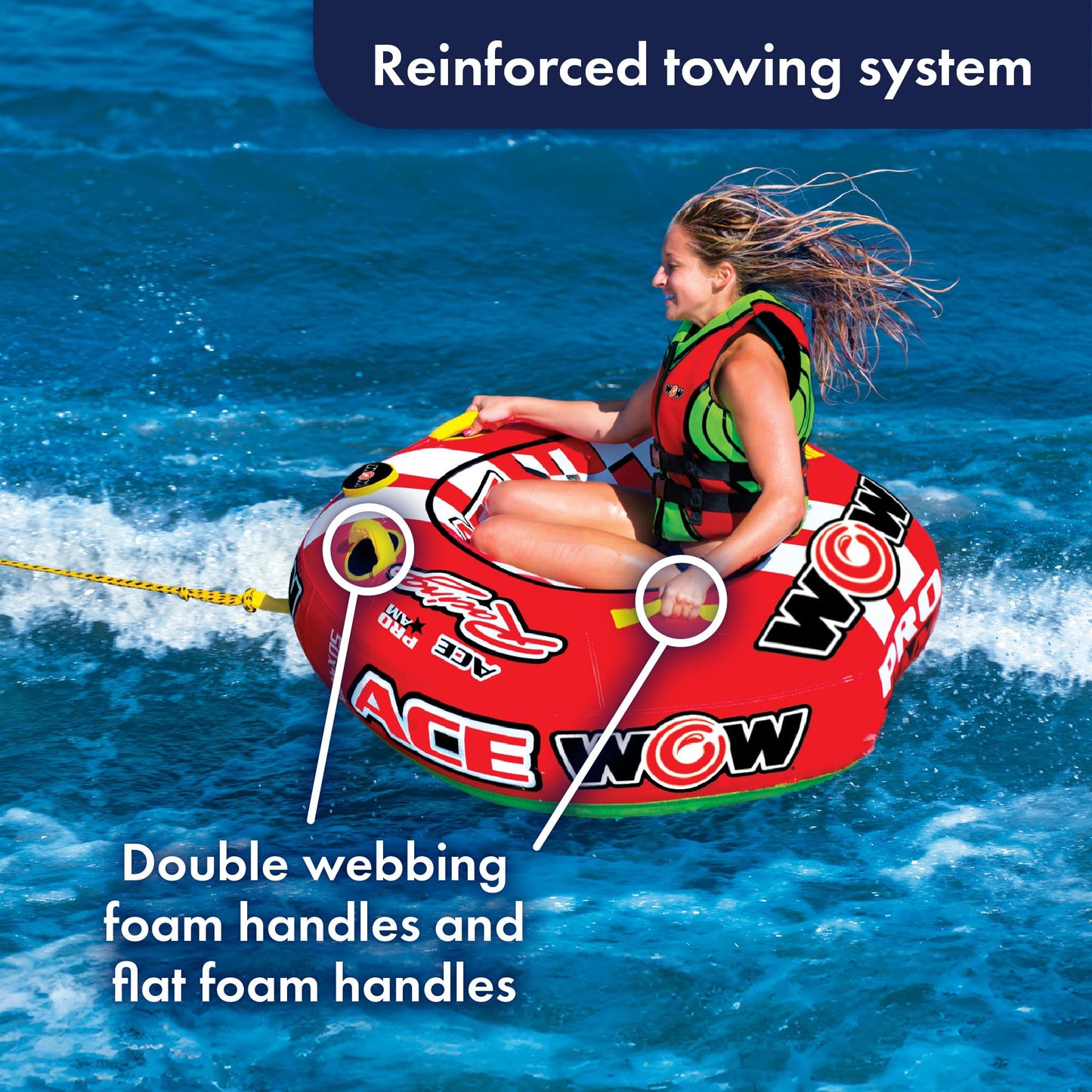 Tubo Inflable para Barco Wow World of Watersports Ace Racing Boat para 1 Persona