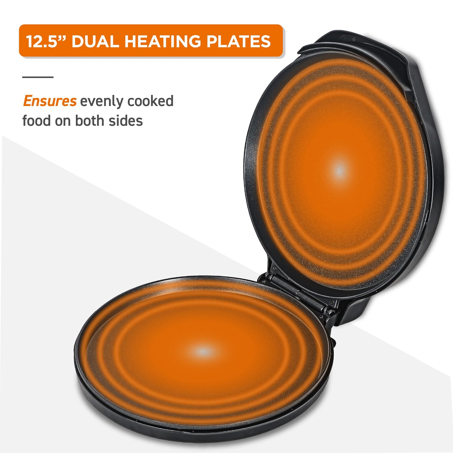 Commercial Chef CHQP12R - Pizzera para encimera de 12 pulgadas