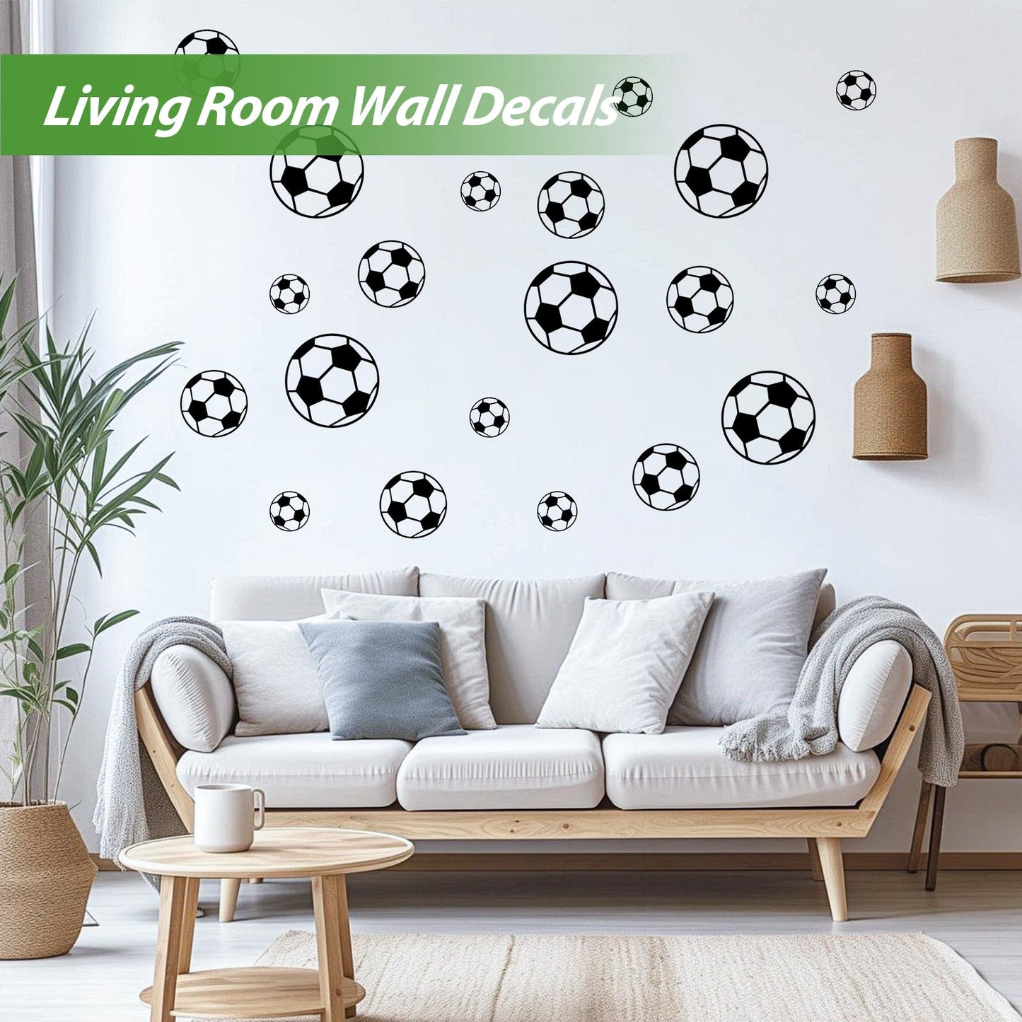 SITAKE 43 pegatinas de fútbol, pegatinas de pelota de fútbol para habitación de los niños, pegatinas de fútbol para pared de fútbol, vinilo para decoración de la puerta de la habitación de los niños, dormitorio, sala de juegos, sala de estar, ventana