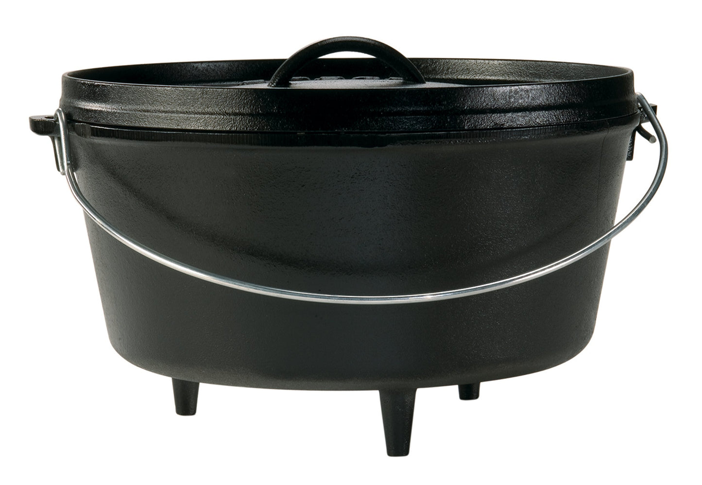 Horno Holandés Lodge Negro de Hierro Fundido Presazonado de 8 Cuartos con Tapa y Asas Dobles